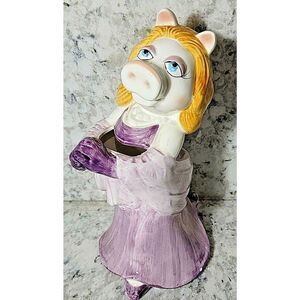 The Muppets‎ Miss Piggy Sigma Ceramic Vase Jim Henson Co EUC VINTAGE VTG